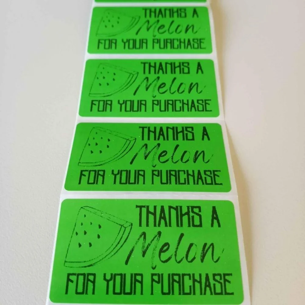 💙100 Thanks A Melon- Shipping Labels Thermal Packaging Stickers 2.25
